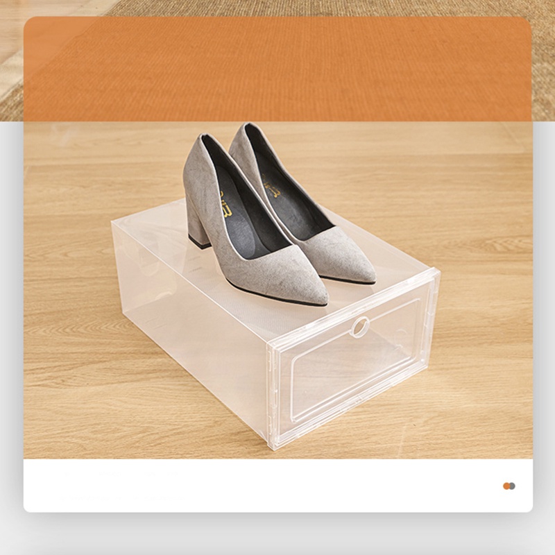 6pcsSet Plastic Shoes Case Drawer Case Thickened Transparent Shoebox