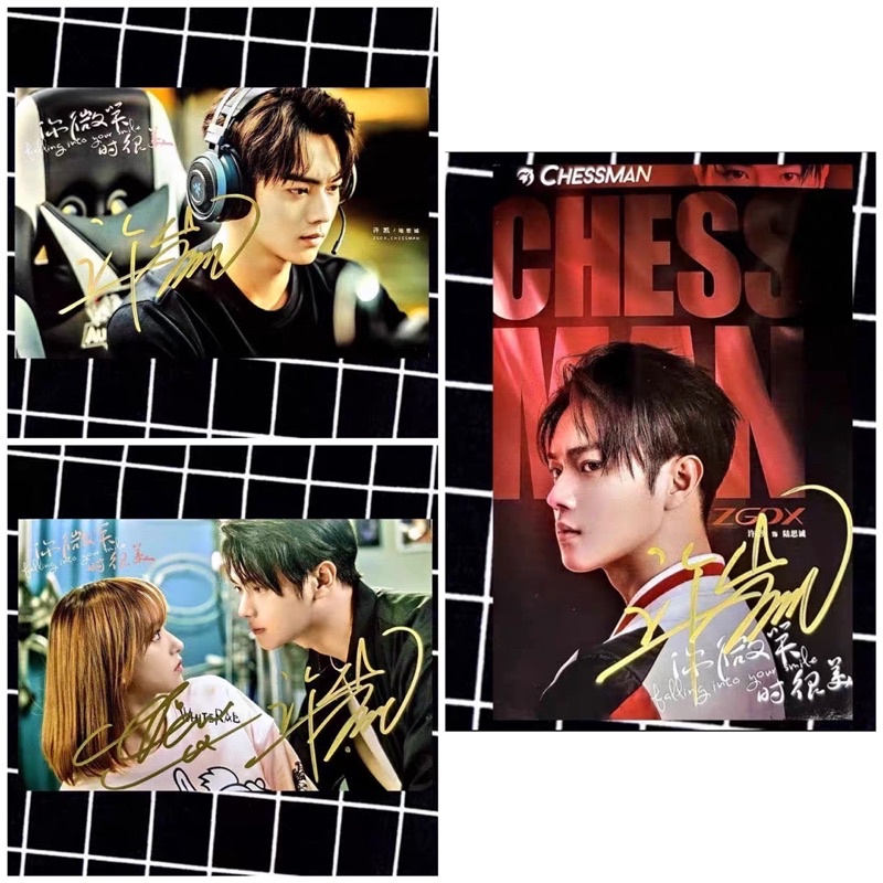 พร้อมส่ง รูปเดี่ยว❗️zgdx รูปขนาด 6*4 นิ้ว พร้อมลายเซ็นของแท้ จากหนังเรื่อง รักยิ้มของเธอ สวี่ข่าย เฉ