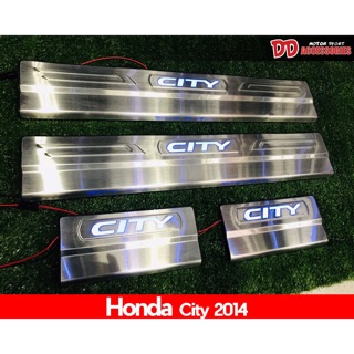 ชายบันไดมีไฟ กันรอยบันได ชายบันได Honda City 2014