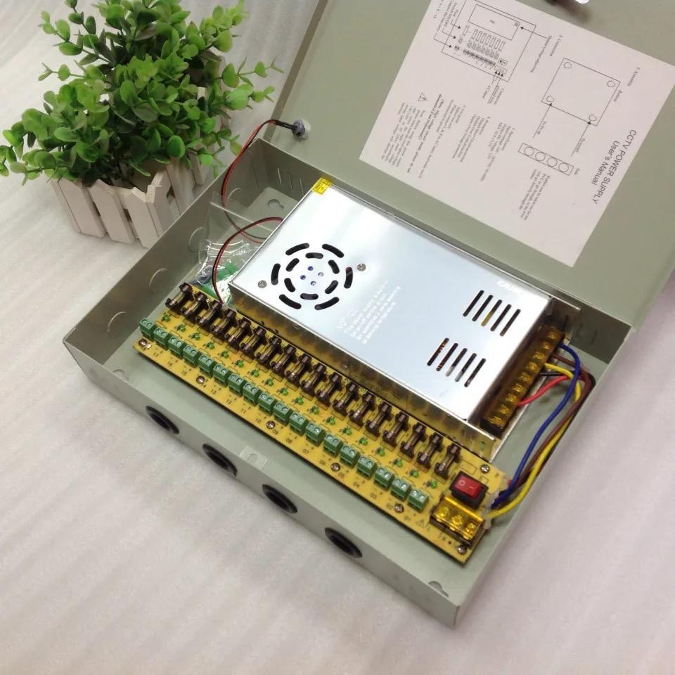 ตู้กล่องแปลงไฟ Switching Power Supply 12V 5A 10A 15A 20A 30A 60-360Watt สำหรับระบบวงจรปิด CCTV 4-18ช