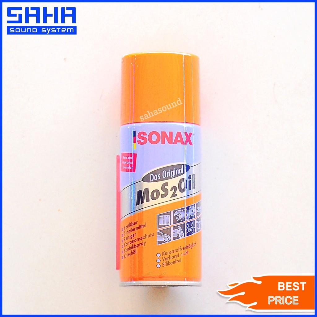 SONAX MOS2OIL โซแนกส์ สเปรย์น้ำมันอเนกประสงค์ กันสนิม (150ml.) sahasound - สหซาวด์
