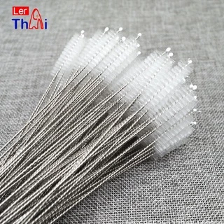 LerThai แปรงล้างหลอดดูด จุกนม ขนไนล่อน ไม่ทำให้เป็นรอย Stainless steel soft straw straw brush