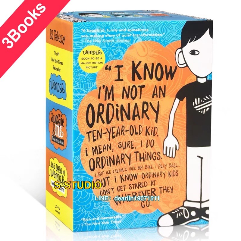 Wonder, Auggie & Me, 365 Days of Wonder boxed set หนังสือภาษาอังกฤษ มือหนึ่ง