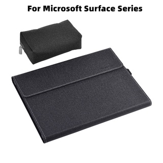 ใหม่ เคสแท็บเล็ตหนัง PU แบบพกพา พร้อมขาตั้ง สําหรับ Microsoft Surface Pro 8 13 นิ้ว 2021 Pro7 Surface Go3