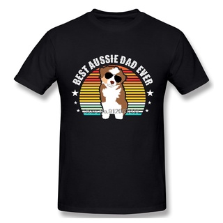 ใหม่ เสื้อยืดลําลอง แขนสั้น พิมพ์ลายอุ้งเท้าสุนัข Aussie Dad Ever Australian Shepherd Paws สําหรับผู้ชาย Cmgjkp98Bppnpb3