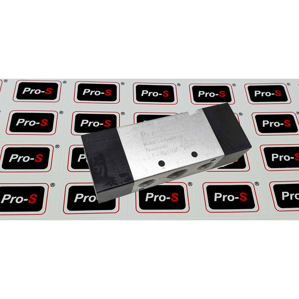 Pro-S 4A320-10 5/2 Way วาล์วนักบินคู่ PT:3/8" นิวเมติก. คุณภาพสูง ทนทาน!