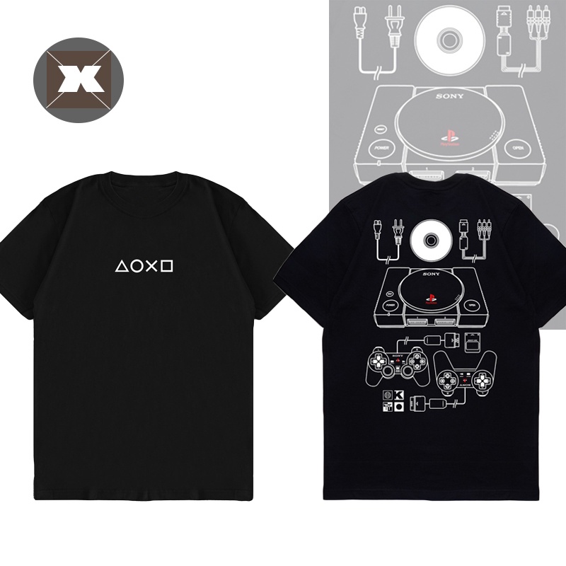 T-shirts 103 บาท Czq# Tx# เสื้อยืดแขนสั้นลําลอง ทรงหลวม พิมพ์ลายกราฟฟิคเกม Playstation แฟชั่นสําหรับสตรี Women Clothes