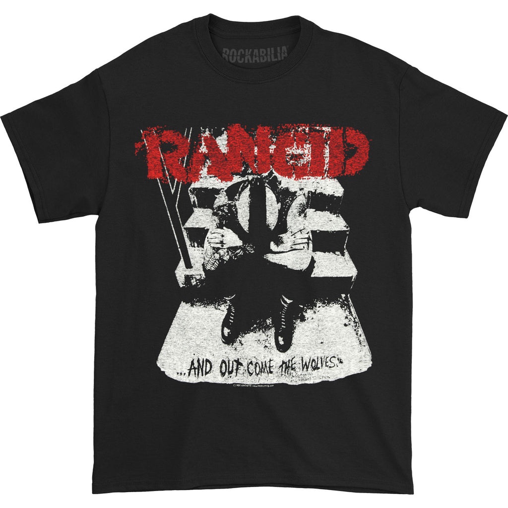 RANCID And Out Come The Wolves Vintage Retro Band T-Shirt - Regular & Boxy เสื้อยืด Unisex Merchante