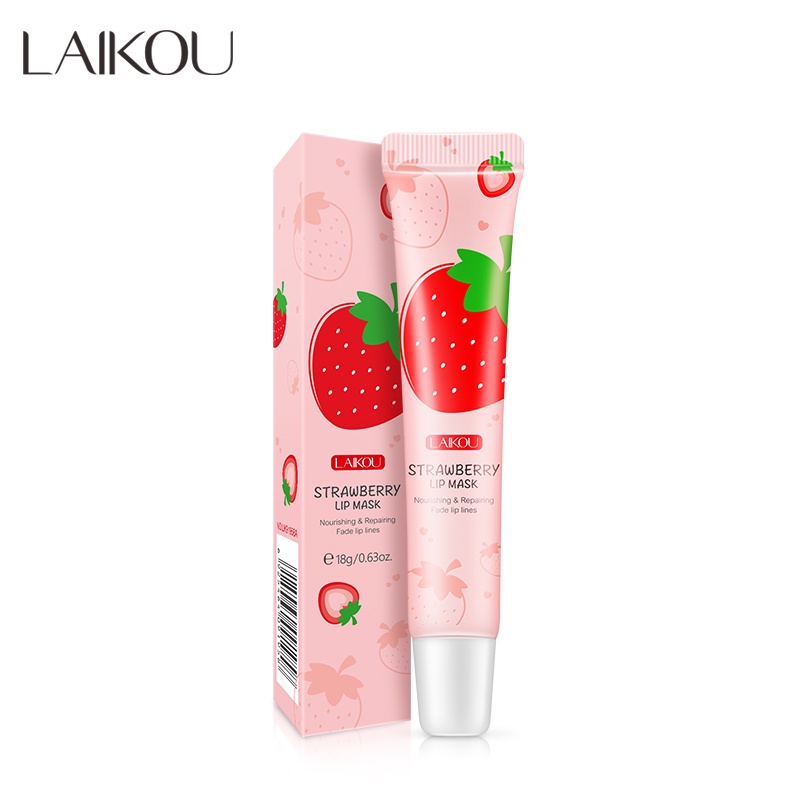 Laikou ลิปครีมกลิ่นสตรอเบอรี่บํารุงริมฝีปาก 18 กรัม.