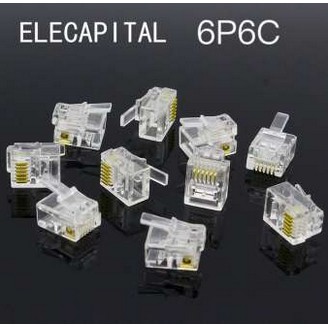 ลดราคา Di Shop 10หัว หัวโทรศัพท์ 6P6C (RJ11 แบบ6เขี้ยว เสียบสาย6คอร์) Modular jack for TEL RJ11 6P6C[6Pin] #ค้นหาเพิ่มเติม แบตเตอรี่แห้ง SmartPhone ขาตั้งมือถือ Mirrorless DSLR Stabilizer White Label Power Inverter ตัวแปลง HDMI to AV RCA