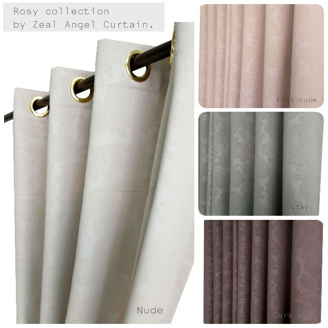 Zeal Angel ผ้าม่าน กันยูวี 90-95% รุ่นโรซี่ (Rosy)มี4สี (แถมสายรัด)