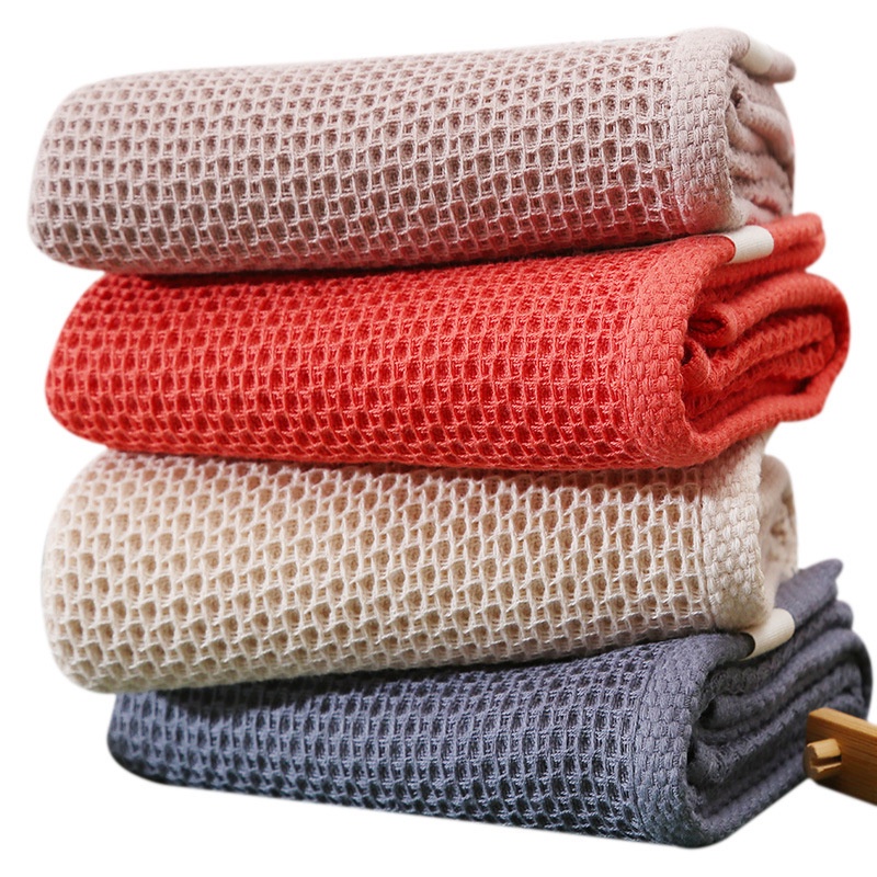 ผ้าเช็ดตัวรังผึ้ง ผ้าเช็ดผม นุ่มสบาย ซับน้ำได้ดี ขนาด 70x140 cm. คุณภาพสูง ขนาดใหญ่ towel - รูปที่ 3