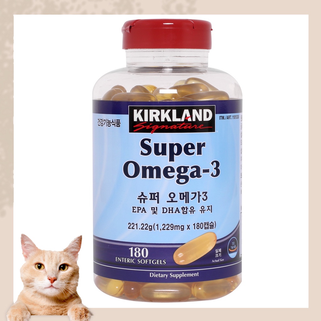 (พร้อมส่ง exp 01/24) Kirkland Super Omega-3 EPA DHA 1229mg 180 เม็ด