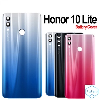 สําหรับ Honor 10 Lite ฝาหลังแบตเตอรี่โทรศัพท์ สําหรับ Honor 10 Lite โทรศัพท์ แบตเตอรี่ ฝาหลัง เคสฝาหลัง กระจก ทดแทน