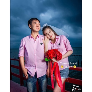 (C07 ชมพูลายทาง-ใจดำ) ผ้าCottonคุณภาพดี เสื้อทำงาน เสื้อใส่เ…