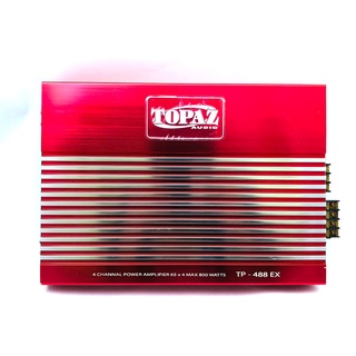 เพาเวอร์แอมป์ติดรถยนต์ TOPAZ รุ่น TP-488EX CLASS AB 4CH สีแดง เครื่องเสียงติดรถยนต์,เพาเวอร์ติดรถยนต์