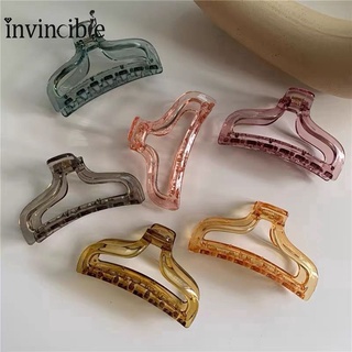 Ins Clear Tray Hair Clip Transparent Grab Clip / Shower Bathing Girls Hair Clip / Retro Hair Grip spring Ins Hair Accessories