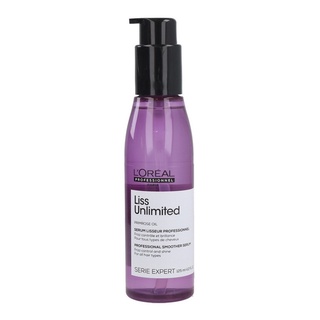 Loreal Liss unlimited  smoother serum 125ml ออยบบำรงเส้นผมสุตร primrose oil สำหรับผมยืดโดยเฉพาะ ช่วยลดความชี้ฟู ผมเรียบล