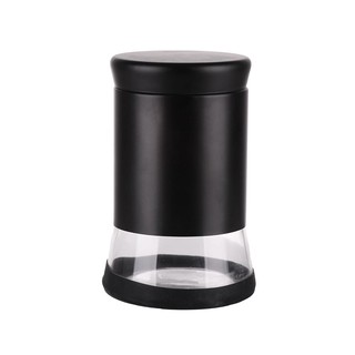 ขวดโหลแก้วกลมฝาเกลียว M สีดำ  CANISTER GLASS ROUND LID M BLACK