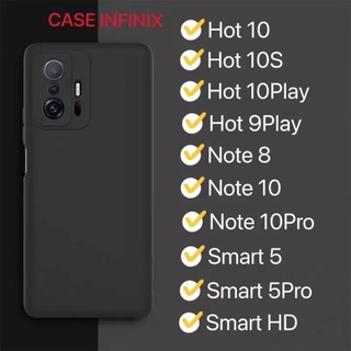 เคสโทรศัพท์ซิลิโคนสีดำ Case infinix Note8 / Note10 / Note10Pro / Hot10 / Hot10Play / Smart5 / Smart5Pro / SmartHD / Hot9