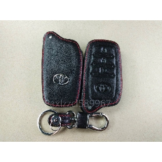 ปลอกกุญแจ,เคสกุญแจ และ ซองหนัง สำหรับรถยนต์ TOYOTA แบบ SMART KEY 2-3 ปุ่ม แบบโลโก้เงิน(No.6+)