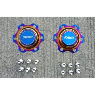 ดุมปิดล้อแบบตบและแบบขันน๊อตไทเทลายใหม่ ขนาด106mm.*ดีแมก*เชฟ