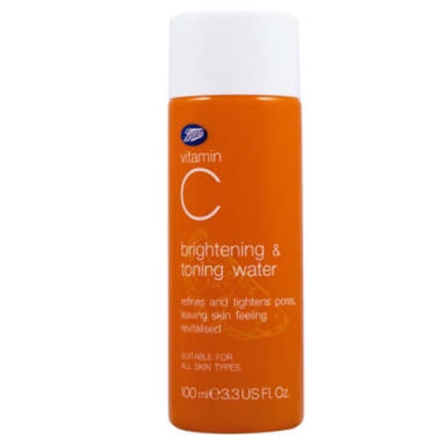 Boots VitaminC Brightening & Toning Water  วิตามิน ซี ไบร์ทเทนนิ่ง แอนด์ โทนนิ่ง วอเตอร์ 100 มล.