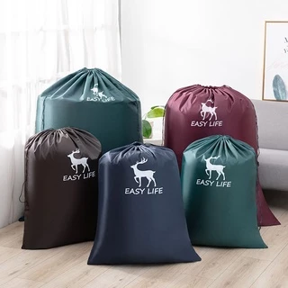 เสื ้ อผ ้ าผ ้ านวมบ ้ านถุงเก ็ บ Drawstring กระเป ๋ าผ ้ าขนาดใหญ ่ ความจุของเล ่ น Sundries Sorting ถุงเก ็ บฝุ ่ น