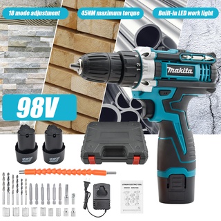 สว่านไร้สาย สว่าน 3 ระบบ 98V มีระบบกระแทก Cordless Impact Drill สว่านกระแทก ไร้สาย สว่านแบต