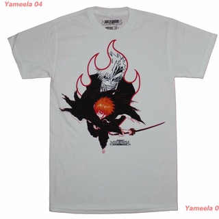 ผ้าฝ้ายคอกลมYameela 04 2021 Bleach - Ichigo Charging Face In Flame Image Mens Cotton Clic Fashion Round Neck T-shirt di