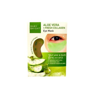 Baby Bright Aloe Vera &amp; Fresh Collagen Eye Mask Baby Bright  แผ่นเจลมาส์ก บำรุงใต้ตา สารสกัดจากว่านหางจระเข้