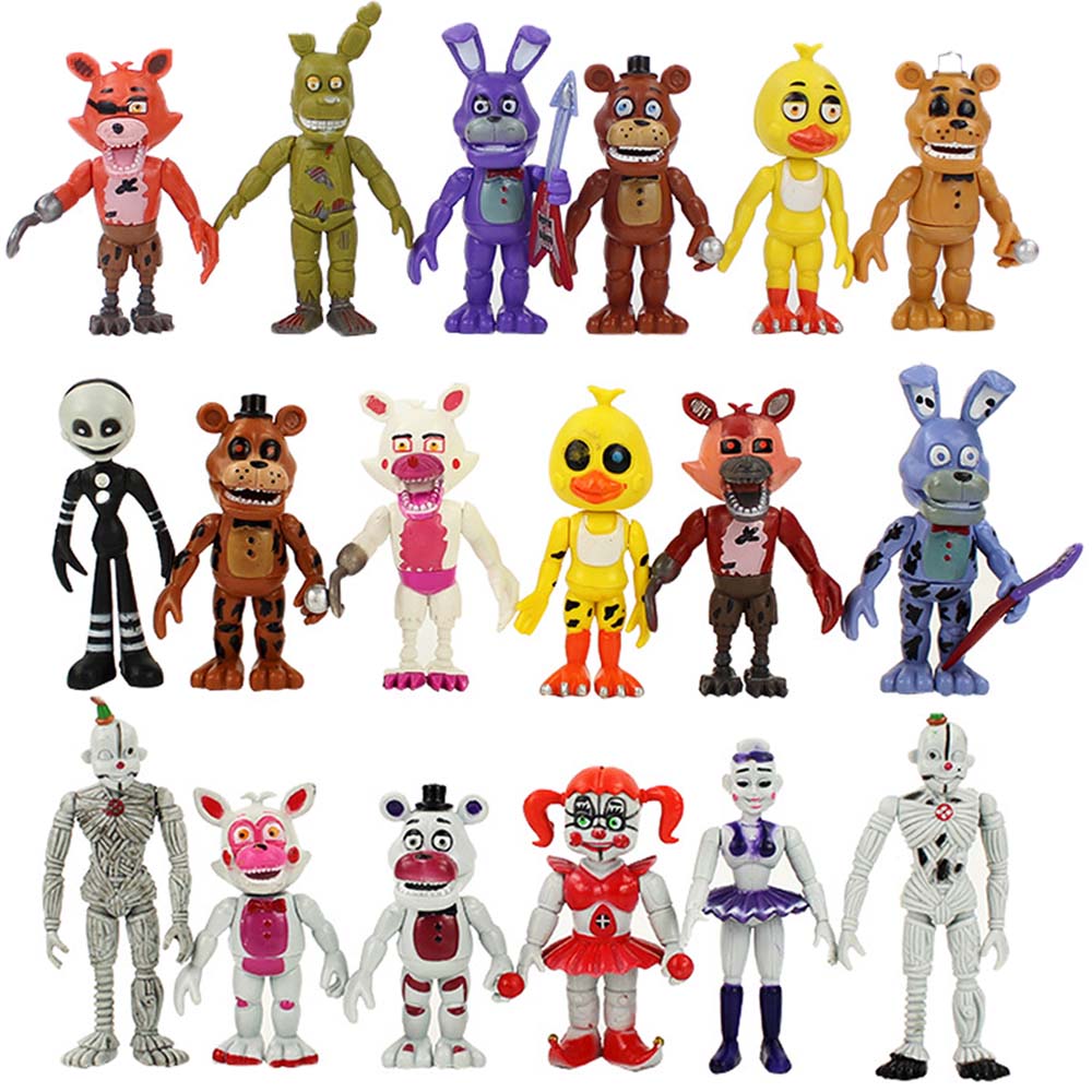 6pcs Set 3styles Fnaf Five Nights At Freddy S Sister Location Funtime Foxy Ballora Puppet Nightmare Freddy Action Figure 664