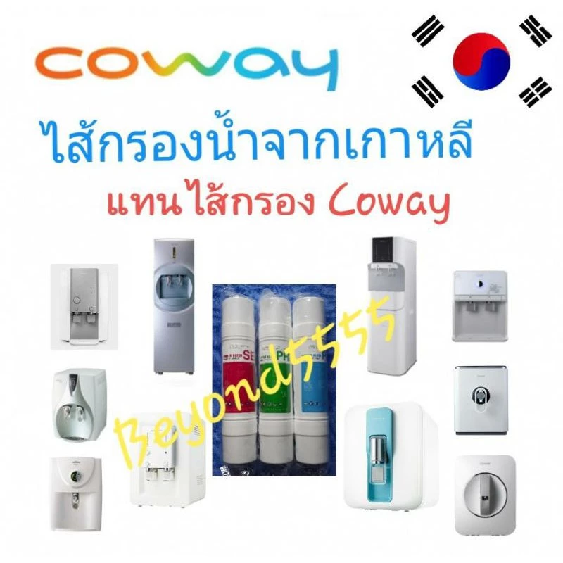 ชุดไส้กรอง 1-3 ขั้นตอน 9-13 นิ้ว สำหรับเครื่องกรองน้ำ Coway