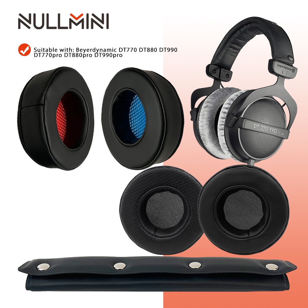 NullMini เปลี่ยนแผ่นรองหูฟังสําหรับ Beyerdynamic DT770 DT880 DT990 DT770pro DT880pro DT990pro หูฟัง 