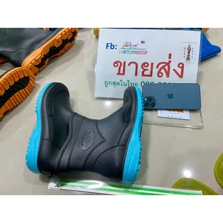 รองเท้าบู๊ทสั้น 7นิ้ว Arrow Star A555 #1ในไทย นิ่ม พื้นสี Rubber Shorty Boots บูทตลาดสด A-555