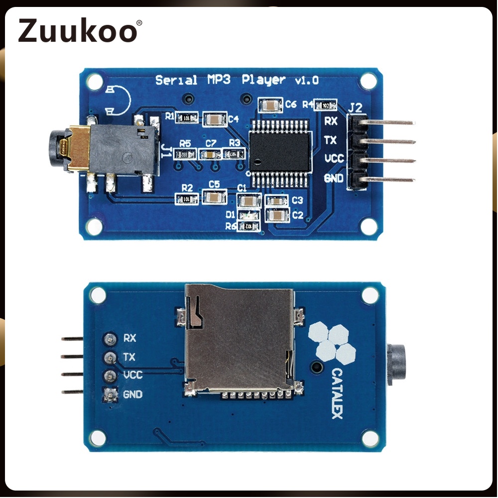 Yx5300 UART Control Serial MP3 เครื่องเล่นเพลงโมดูลสําหรับ Arduino/AVR/ARM ใหม่