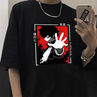 เสื้อยืด พิมพ์ลายกราฟิกการ์ตูนญี่ปุ่น My Hero Academia Bakugou Todoroki Boku No Hero Academia สําหรับผู้ชายS-5XL