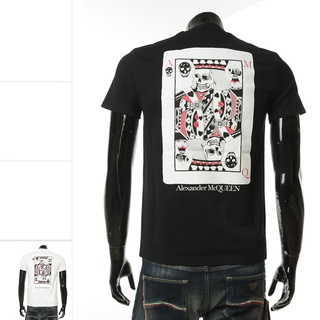 Alexander MCQUEEN เสื้อยืดแขนสั้น พิมพ์ลายหัวกะโหลก เหมาะกับฤดูใบไม้ผลิ และฤดูร้อน สําหรับผู้ชาย