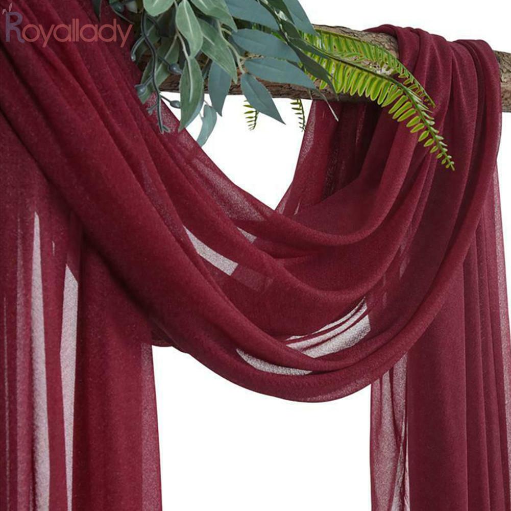 ROYALLADYChiffon Wedding Arch Fabric Backdrop Drape Curtains Scarf ...