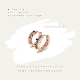 [SISTERLY] ต่างหูนพเก้าตามพื้นดวง :: รุ่น Signature II Earring