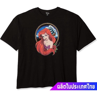 เสื้อยืดสีดำอินเทรนด์2021 ข้อเสนอพิเศษ หุ่นยนต์ ผู้ชาย Disney Mens Little Mermaid Ariel Part Of Your World Graphic T-Sh