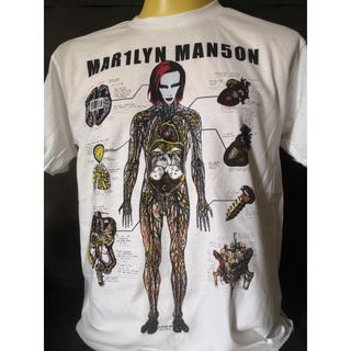 เสื้อวงนำเข้า Marilyn Manson Body Anatomy Industrial Metal Industrial Hard Rock Alternative Rock Style Vintage T-Shirt