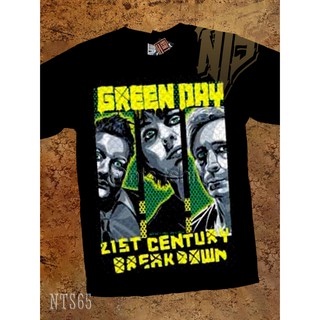 เสื้อยืดคอกลม 65 Green day เสื้อยืด เสื้อวง สกรีนลายอย่างดี ผ้าหนานุ่ม ไม่หดไม่ย้วย มาตราฐาน  T SHIRT S M L XL XXL