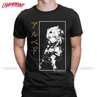 เสื้อยืด พิมพ์ลาย Humor Albedo Genshin Impact