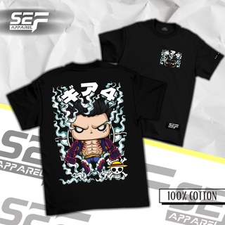 เสื้อยืดSEF Apparel Anime Series Unisex 100% Cotton T-shirt Tees Shirt GEAR FOURTH LUFFY