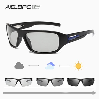 Aielbro™ แว่นตากันแดด เลนส์โฟโตโครมิก เปลี่ยนสีได้ เหมาะกับใส่ขับรถตอนกลางคืน สําหรับผู้ชาย