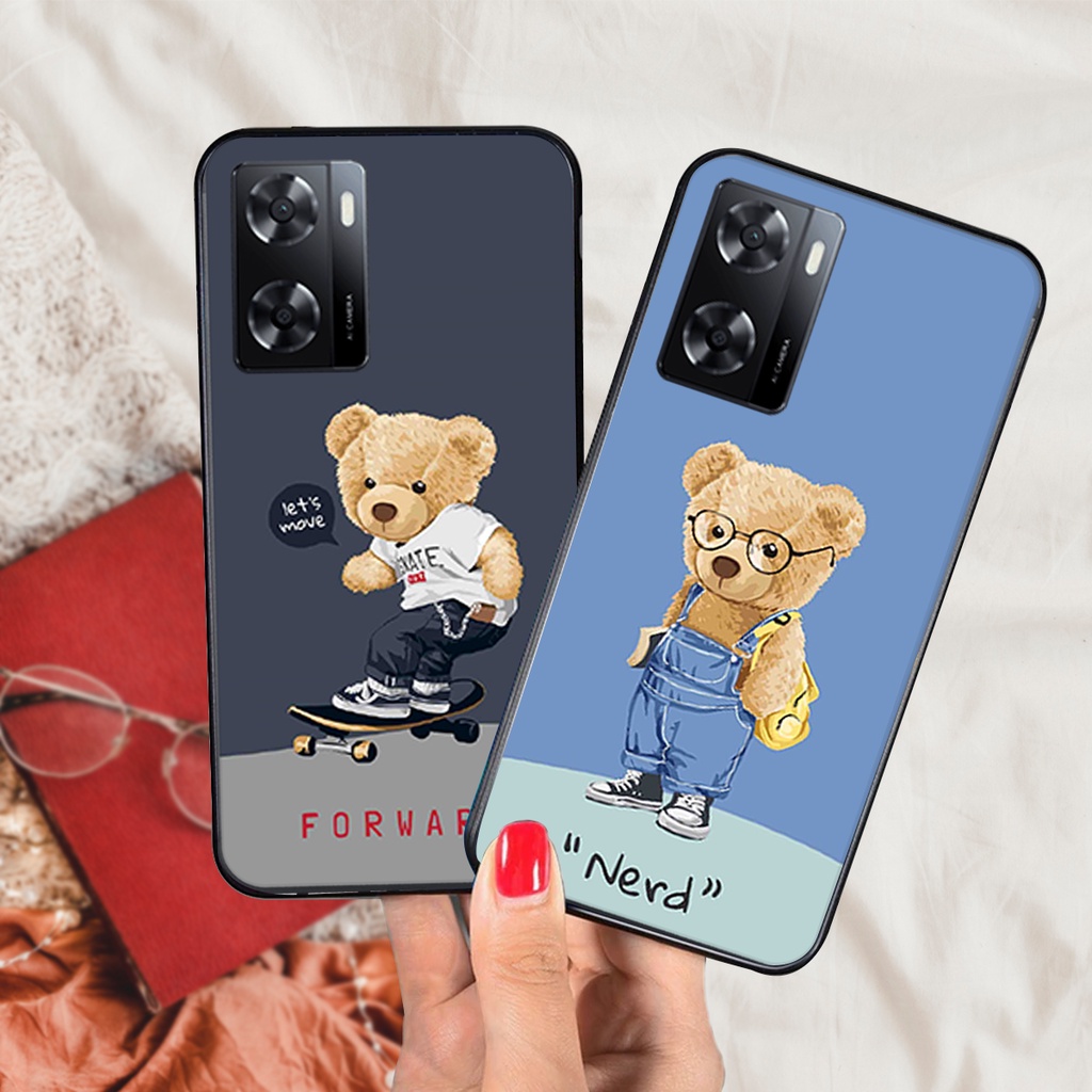 Oppo A57 4G - เคส Oppo A57 2022 พร้อมหมีสวยไม่ซ้ําใครสุดๆ