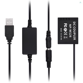 Docooler Andoer CP-W126 ชุดข้อต่อแบตเตอรี่ดัมมี่ USB DC NP-W126 พร้อมตัวแปลง USB DC