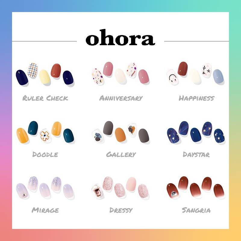 [OHORA] Korean nail sticker / gel nail sticker strip / Night of Seoul