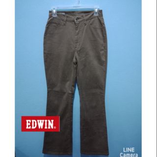 กางเกงผ้าหนา ไซส์ M ขากระบอก EDWIN ขาม้า สีเทา มือสอง